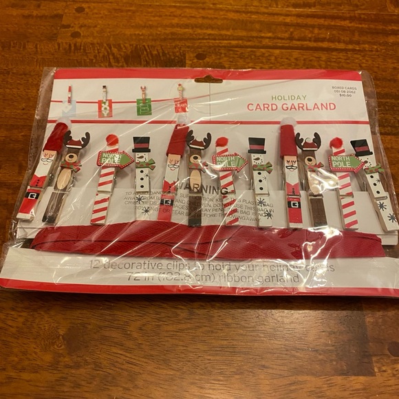 Target Holiday Holiday Card Display Red Ribbon Garland Poshmark